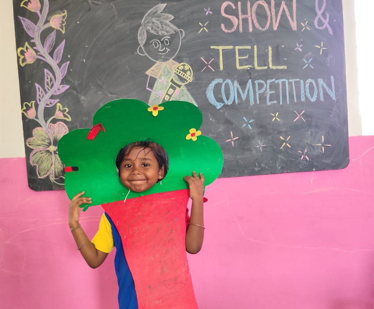 A child at the Show and Tell competition