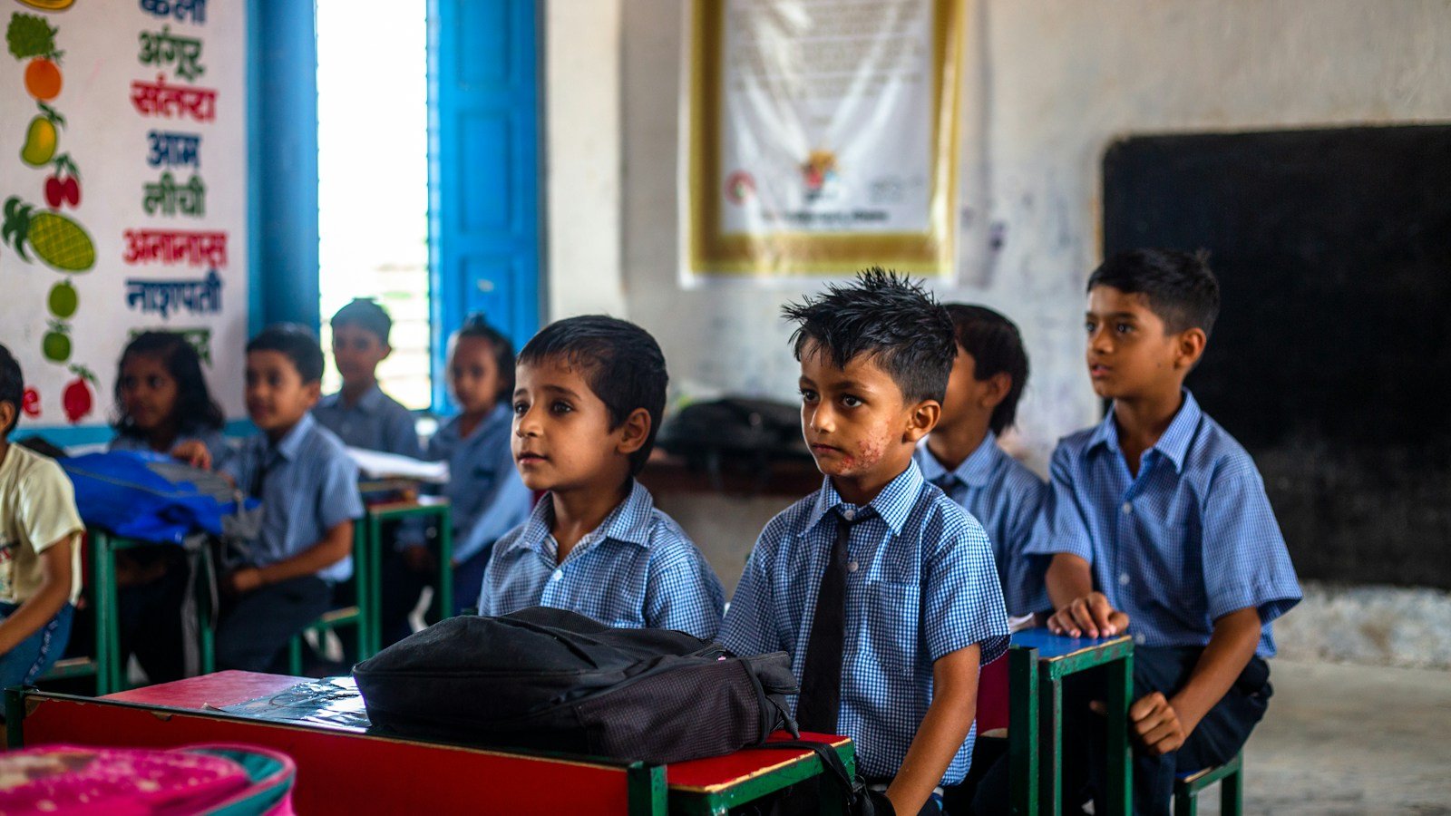 Young children in a classroom